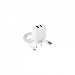 XO L75 2USB/2.4A + Lightning White (XO-L75-L)