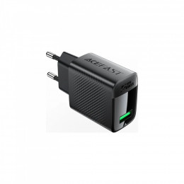 Acefast USB 18W + cable USB to USB-C black (6974316280064)