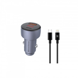 Armorstandart AR-C43 Type-C PD30W + USB QC 3.0 Grey + cable Lightning (ARM82462)
