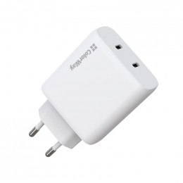 ColorWay GaN Mini 50W PD Port PPS USB (Type-C PD 30W + Type-C PD 20W) White (CW-CHS050PD-WT)