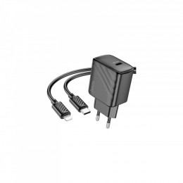 HOCO CS22A Value USB-C PD30W + cable USB-C to Lightning Black (6942007609920)