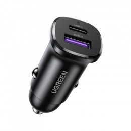 Ugreen 2xUSB 30W (USB-A + USB-C) QC 4.0 Сіра (EC305) (25845)