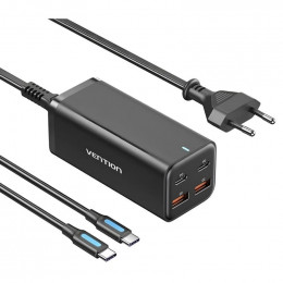 Vention 4-Port USB GaN Charger 2x100W/2x18W Black (FBSBG-EU)