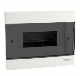 Schneider Electric Easy9 EU, врізний, 1 ряд 8 модулів, димчасті двері EZ9EUA108