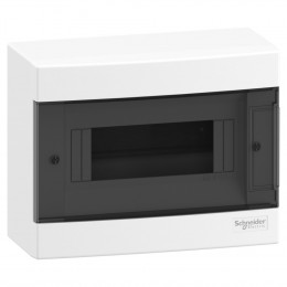 Schneider Electric Easy9 EU, навісний, 1 ряд 8 модулів, димчасті двері EZ9EUC108
