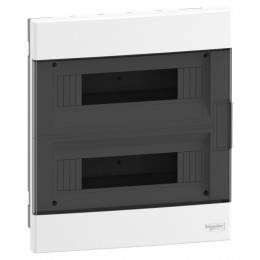 Schneider Electric Easy9 EU, врізний, 2 ряди по 12 модулів, димчасті двері EZ9EUA212