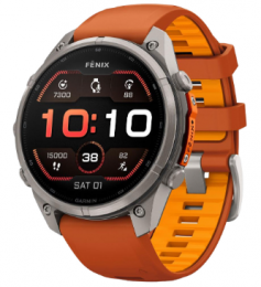 Garmin Fenix 9 Pro 47mm Titanium with Autumn Orange/Spark Orange Silicone Band (010-04336-05/06) EU