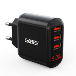 Choetech (3USBх2.4A) Black (Q5009-EU)
