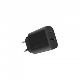 Promate 17W USB-C + USB-A (biplug-2.black)