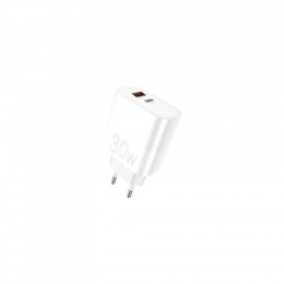 WUW C208 1xUSB-C PD30W + 1xUSB QC3.0 18W White (6972573333417)