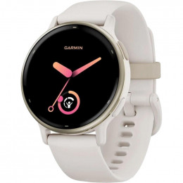 Garmin Vivoactive 5 Cream Gold Aluminum Bezel with Ivory Case and Silicone Band (010-02862-5B)