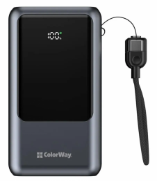 ColorWay 20 000 mAh Urban PD/22.5W, QC/4.0, Gray (CW-PB200LP03GR)