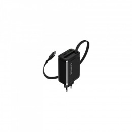 Canyon 1xUSB-C PD65W + 1xUSB QC3.0 + cable USB-C to USB-C black (CNS-CURC65ACB)