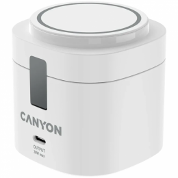 Canyon 4-in-1 wireless charging stand 30W + charger 65W + cable 1.0m White (CNS-WCS405W)