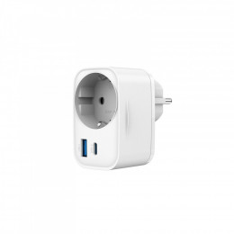 Gembird 1xUSB-C PD20W + 1xUSB QC3.0 + Schuko white (TA-ACPDQC20-01-W)