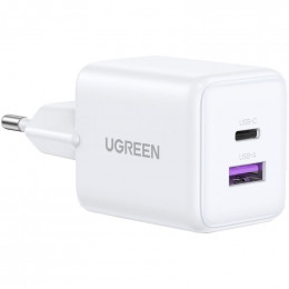 Ugreen X516 2xUSB 30W (USB-A + USB-C) White (65015)