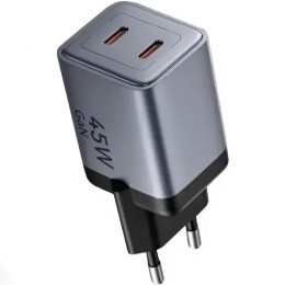 Vention FCDH0 45W 2xUSB-C Black + кабель USB Type-C (TZ-FCDH0-EU)