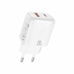 XO 1xUSB-C PD20W + 1xUSB QC3.0 White (L158.white)