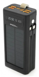 ACL 30000mAh, SOLAR, TypeC + Lighting, Black (PW-90B)