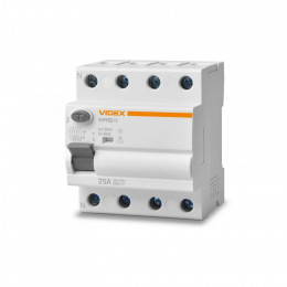 Videx RESIST АС 4п 30мА 10кА 25А (VF-RS10-DR4AC25)