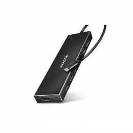 AXAGON USB-C to 7xUSB 3.0 black (HUE-F7C)