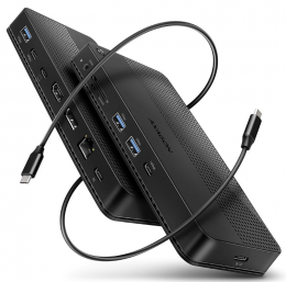 AXAGON USB4 40Gbps DUAL 4K DISPLAY 12in1 dock, Black (HMC-U4)