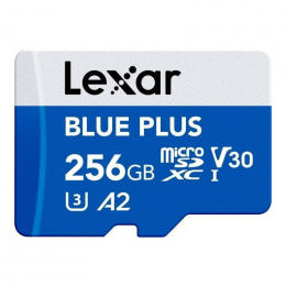 MicroSDXC 256GB UHS-I Lexar Blue Plus + SD-адаптер (LMSBLPL256G-BNANG)
