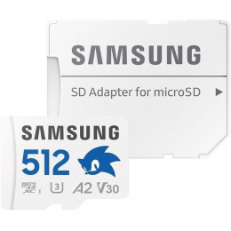 MicroSDXC 512GB UHS-I/U3 Samsung Pro Plus Sonic R180/W130MB/s + SD-адаптер (MB-MD512SA/LC1)