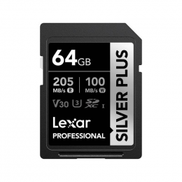 SDXC 64GB UHS-I Lexar Professional Silver Plus (LSDSIPL064G-BNNNG)