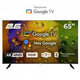 2E LED 4K 60Hz Smart Google TV Black (2E-65A07K)