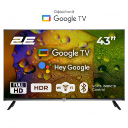 2E LED FHD 60Hz Smart Google TV Black (2E-43A07KF)