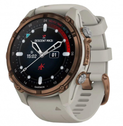 Garmin Descen Mk3i – 43 mm Bronze PVD Titanium with French Gray Silicone Band (010-02753-13) EU