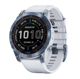 Garmin Fenix 7 Sapphire Solar Mineral Blue DLC Titanium with Whitestone Band (010-02540-24) EU