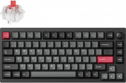 Lemokey P1 Pro 84Key, Keychron Super Red, QMK/VIA, Hot-Swap, RGB, Knob, Carbon Black (P1P-M1-UA)