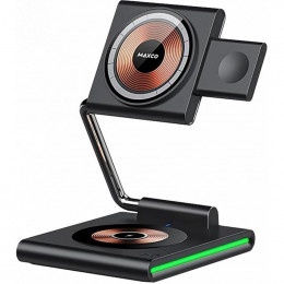 Maxco Wireless Charger 3-in-1 15W Black (MW07)