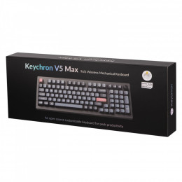 Keychron V5 Max Gateron Jupiter Banana Knob Hot-Swap QMK Wireless/Bluetooth/USB-А UA Black (V5M-D4-UA)