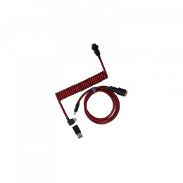 USB 2.0 AM to USB-C 1.08m Premium Coiled Aviator Angled red Keychron (CAB4_KEYCHRON)