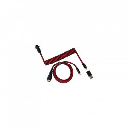 USB 2.0 AM to USB-C 1.08m Premium Coiled Aviator Straight red Keychron (CAB2_KEYCHRON)