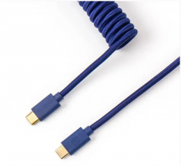 USB 2.0 AM to USB-C 1.36m Coiled Blue Keychron (CABL_KEYCHRON)