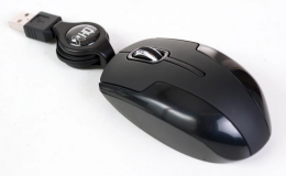 HQ-Tech HQ-MW301 Black USB Retractable (рулетка) оптична 800DPI