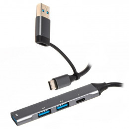 Maxxter 1xUSB-A 3.0, 2xUSB-A 2.0, 1xUSB-C Gray (HU3C-4P1CN-01)