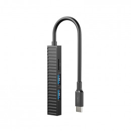 XO USB Type-C 3-в-1 (HUB014B.black)