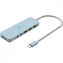 J5create USB-C 6-в-1 Cyan (JCD373EC-N)