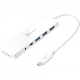 J5create USB-C 6-в-1 White (JCD373-N)