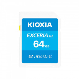 Kioxia 64GB SDXC class 10 UHS-I U3 V30 Exceria G2 (LNEX2L064GG4)