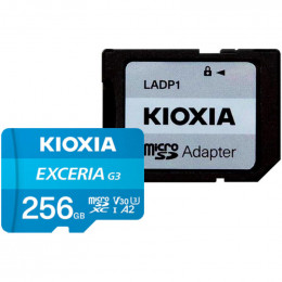 MicroSDXC 256GB UHS-I/U3 Class 10 Kioxia Exceria G3 R100/W50MB/s + SD-adapter (LMEX3L256GG2)