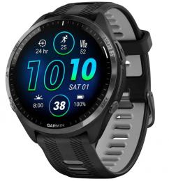 Garmin Forerunner 965 Carbon Gray Titanium Bezel w. Blk Case Blk/Powder Gray S. Band (010-02809-00/10) EU