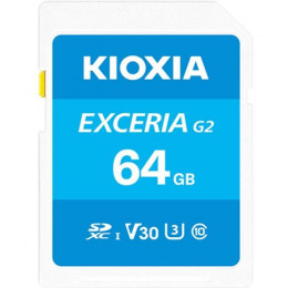 Kioxia 64GB SDXC class 10 UHS-I U3 V30 Exceria G2 (LNEX2L064GG4)