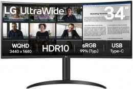 LG UltraWide 34WR55QK-B - 34 VA / 3440x1440 / 100 Гц / AMD FreeSync / HAS