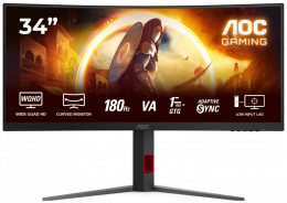 AOC CU34G4 - 34 VA / 3440x1440 / 180 Гц / AMD FreeSync Premium, Adaptive Sync / HAS